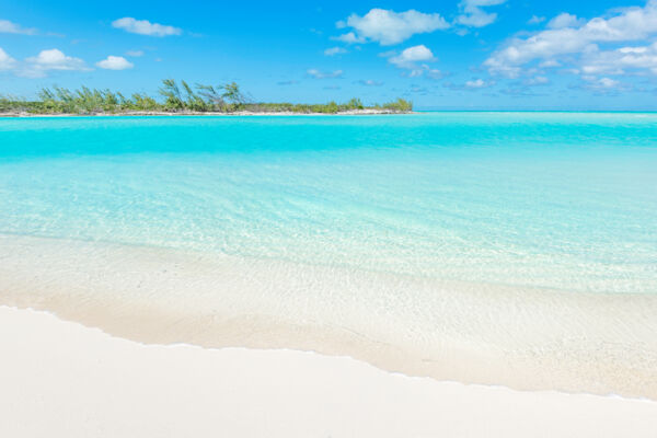 Secluded beach near Middle Caicos in the Turks and Caicos Islands