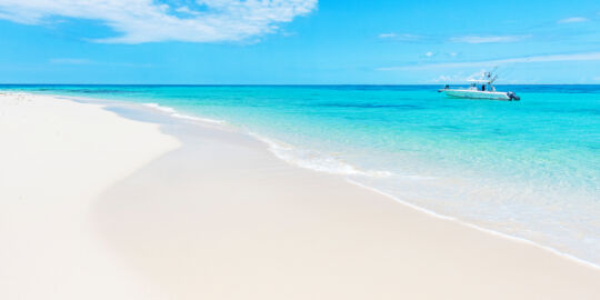 Boat charter cruise at Gibbs Cay in the Turks and Caicos