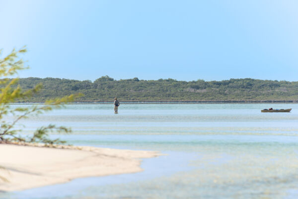 Bonefishing by kayak at Bottle Creek in North Caicos