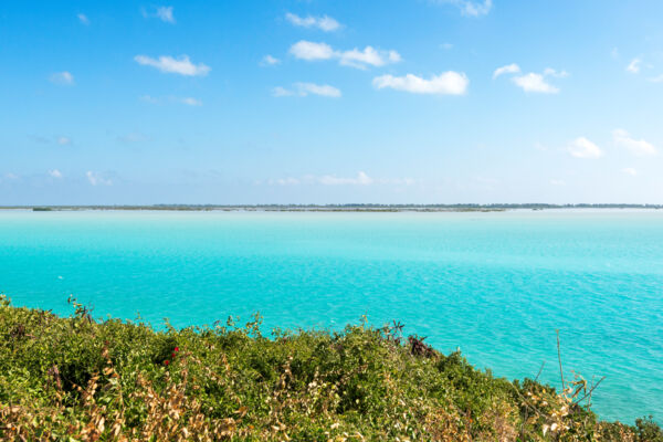 Turquoise water at Bottle Creek, North Caicos