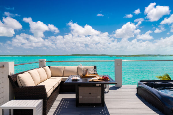 Aerial view of Caicos Cays Villa at Chalk Sound