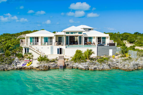 Aerial view of Caicos Cays Villa in the Turks and Caicos