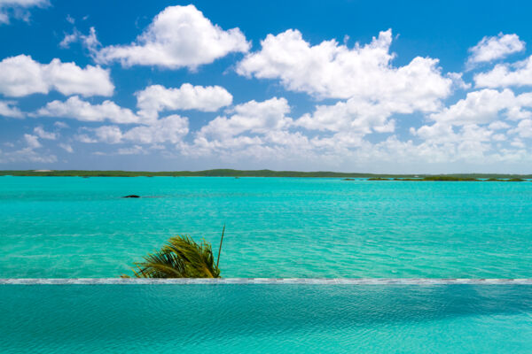 Aerial view of Caicos Cays Villa at Chalk Sound