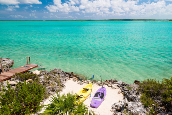 Aerial view of Caicos Cays Villa at Chalk Sound