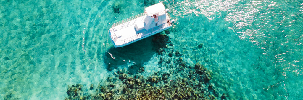 Aerial view of the Undersea Explorer semi-submarine