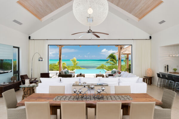 Living room with an ocean view