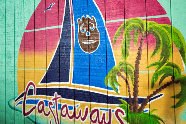 Mural at Castaways restaurant