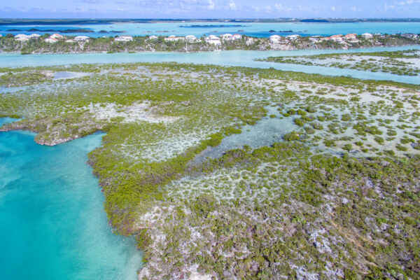 Chalk Sound and Silly Cay in the Turks and Caicos