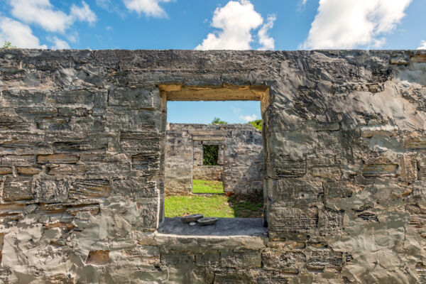 Cotton press foundation at Cheshire Hall Plantation in the Turks and Caicos