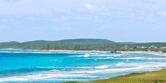 Waves and surf at Conch Bar Beach, Middle Caicos