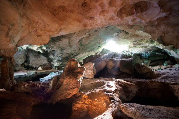 The main gallery at Conch Bar Caves on Middle Caicos