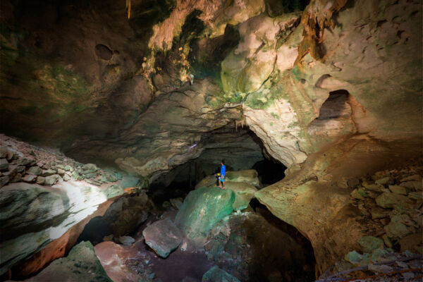 Exploring Conch Bar Caves