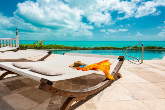 Hammocks at a pool