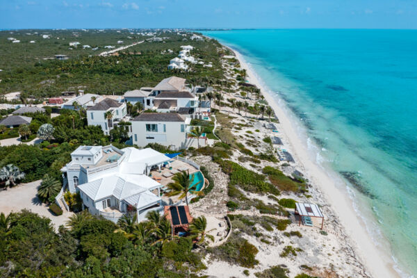 Aerial view of Long Bay Beach