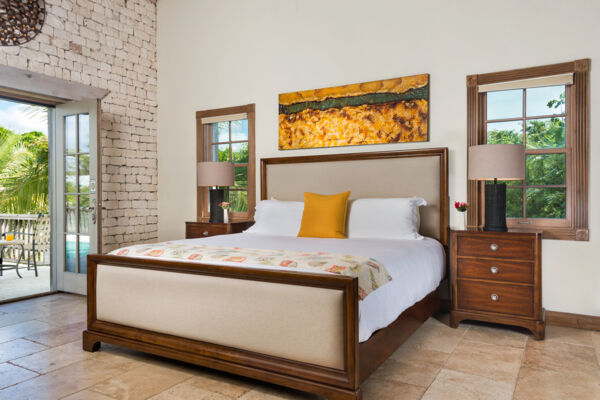 The bedroom in Coriander Cottage