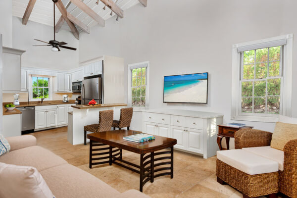 Living room in a beach cottage