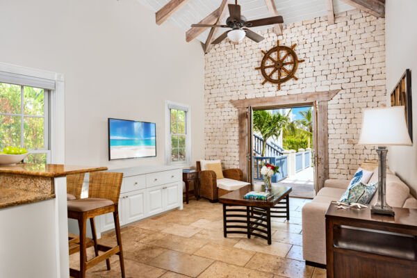 Living room in a beach cottage