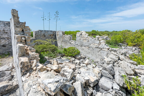 Ruined plantation house on Cotton Cay