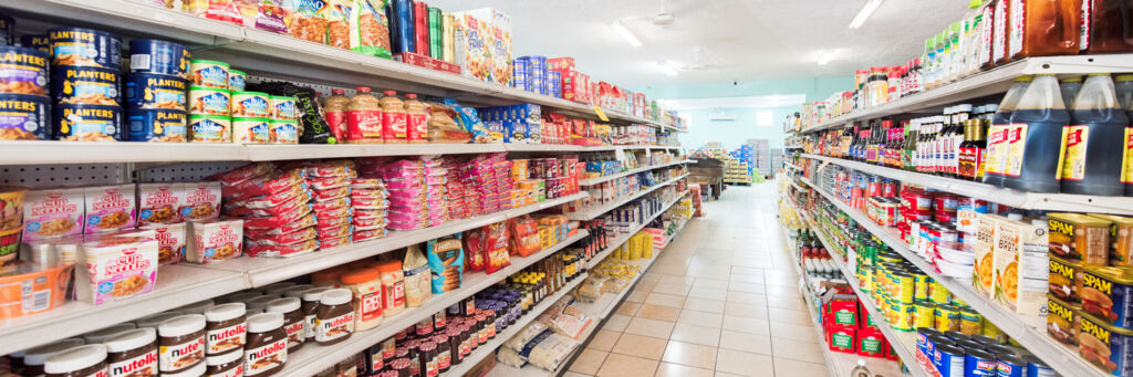 Interior of Dard's Grocery on North Caicos