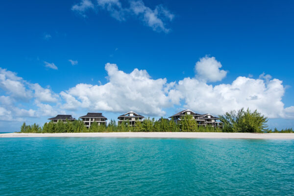 The island of Dellis Cay and the unfinished resort in the Turks and Caicos