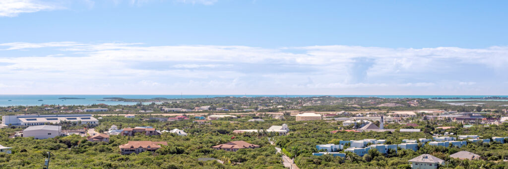 The Downtown region of Providenciales as seen from Blue Mountain