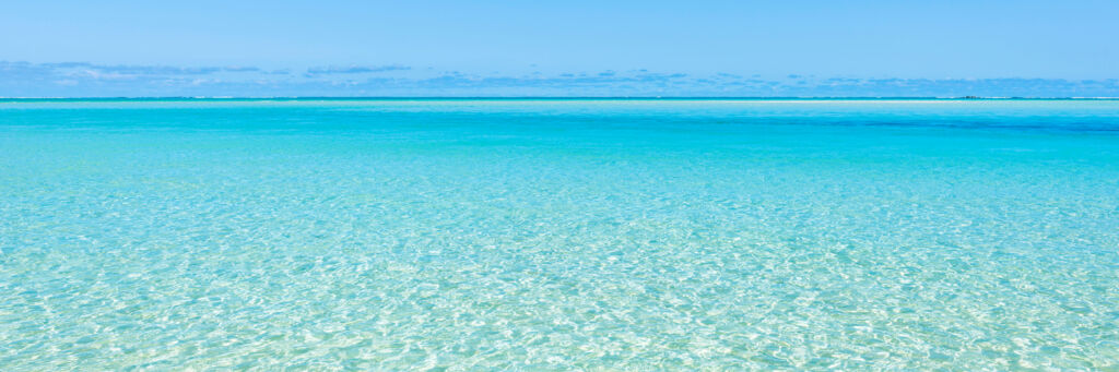 Ocean water in the East Bay Islands National Park in the Turks and Caicos