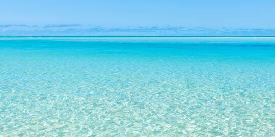 Ocean water in the East Bay Islands National Park in the Turks and Caicos