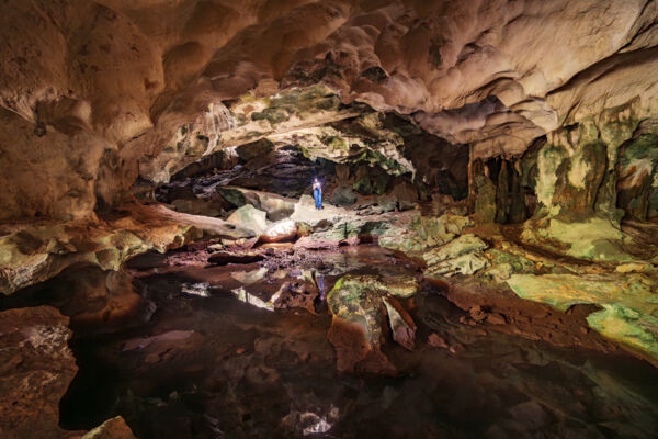 The main entry gallery at Conch Bar Caves on Middle Caicos.