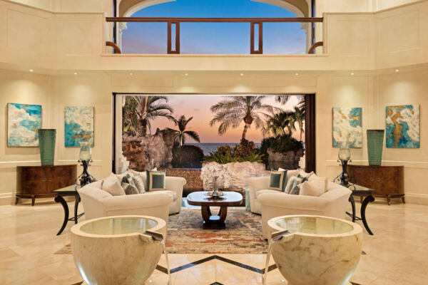 View from inside Emerald Cay over the Caicos Banks.