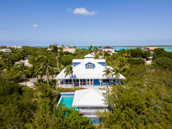 Aerial view of Etoile de Mer villa near Taylor Bay