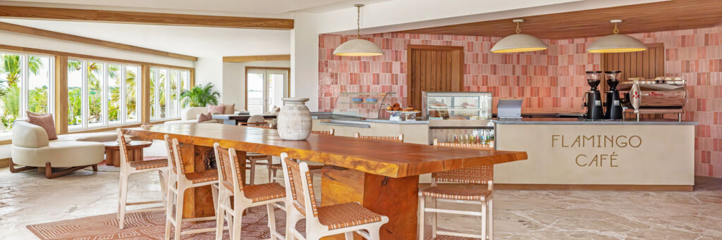 Interior of a café on South Caicos.