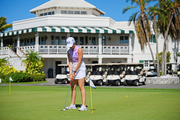 Golf putting green in the Turks and Caicos