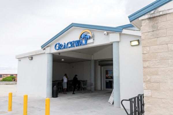 Entrance to Graceway Grand Turk grocery store
