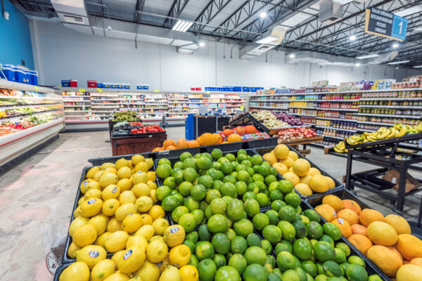 Produce section at Graceway Grand Turk