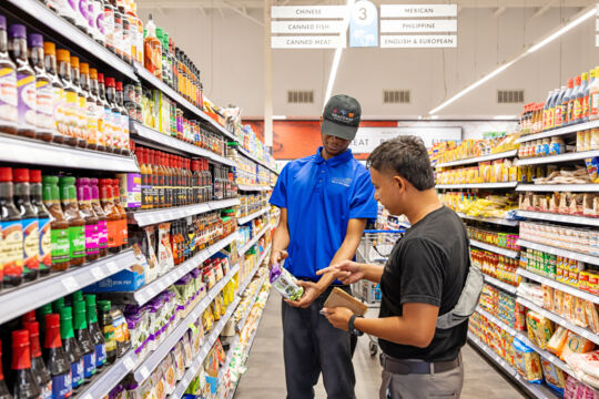 International aisle at a grocery store in Turks and Caicos.
