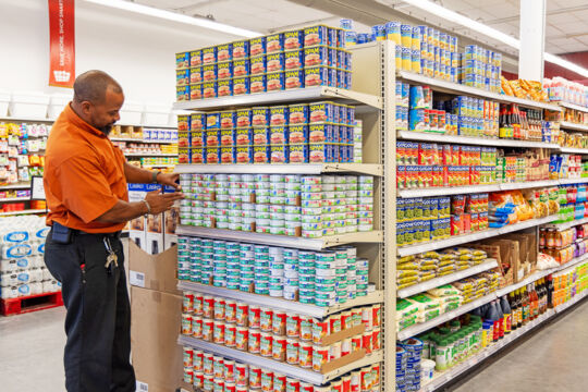 Canned foods and dry goods at Graceway Smart Turks and Caicos.