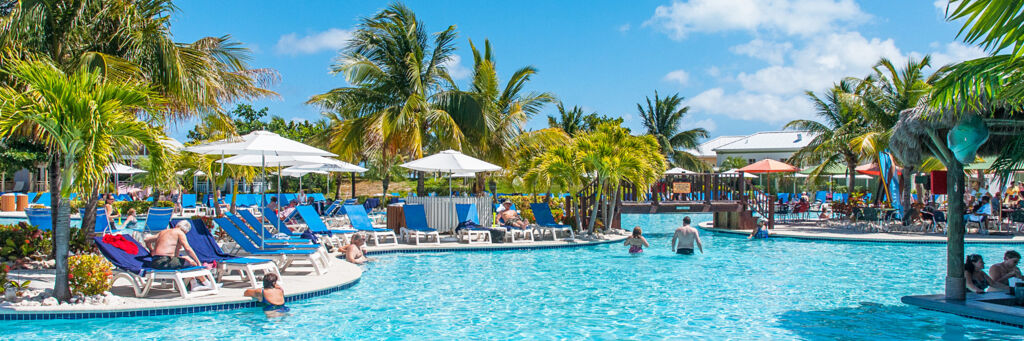 The swimming pool at the Margaritaville at the Grand Turk Cruise Center