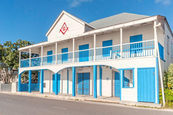 Exterior of the Grand Turk Masonic Lodge