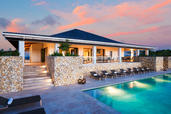 Pool and the Great House Restaurant on South Caicos