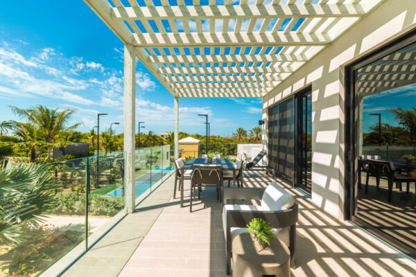 Terrace at a unit at H2O resort