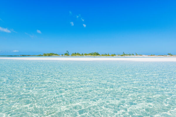 Clear shallow water at Half Moon Bay in the Turks and Caicos