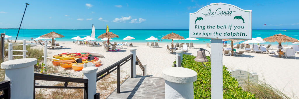 Grace Bay Beach at Hemingway's Restaurant in the Turks and Caicos