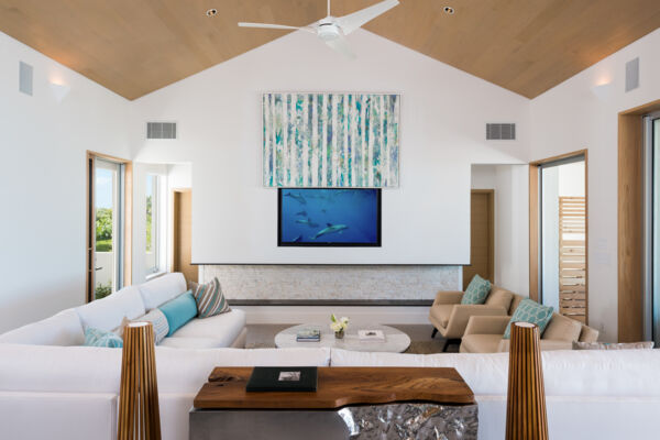 Living room in a luxury villa