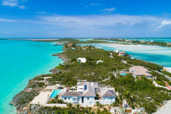 Aerial view of Hesperides House and Silly Creek