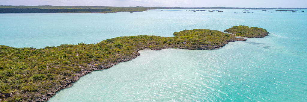 Aerial view of the southern end of Hope Cay