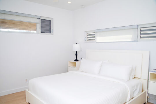 Modern bedroom at a villa