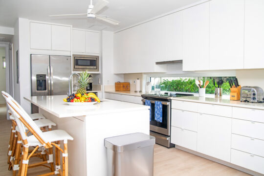 Modern villa kitchen interior. 