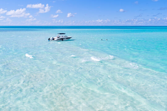 Boat at Sandy Point in the Turks and Caicos