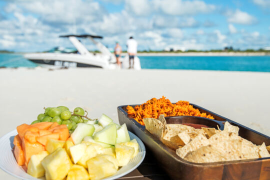 snacks on the beach