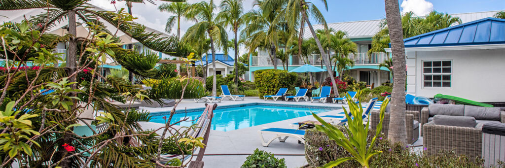 Island Club hotel and Grace Bay on the island of the Providenciales